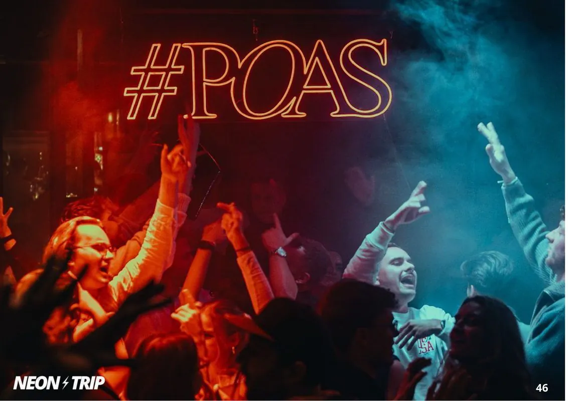 LED Neon Leuchtschild Club Event - POAS Nachtclub Installation