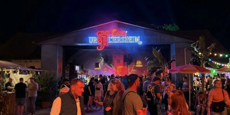 Asbach Uralt LED neon sign Parookaville festival event custom illuminated signage