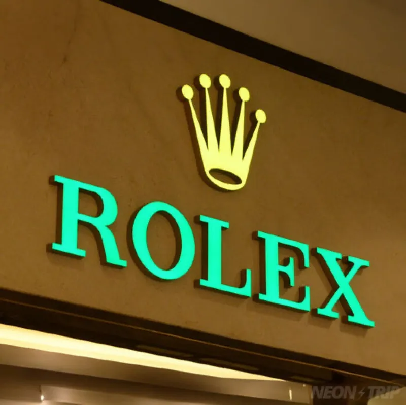Rolex 3D Leuchtbuchstaben frontbeleuchtet Profilbuchstaben Juwelier