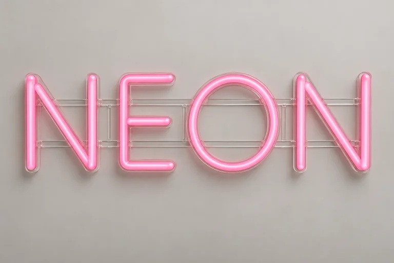 Produktillustration: Freigestellte Buchstaben mit Stützstreben